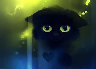 cats, artwork, kittens, Apofiss - duplicate desktop wallpaper