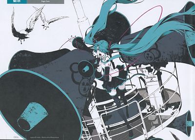 Vocaloid, Hatsune Miku, Love is War, detached sleeves - desktop wallpaper