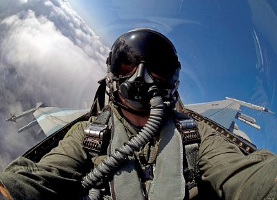 aircraft, military, Pilot, cockpit, F-16 Fighting Falcon - random desktop wallpaper