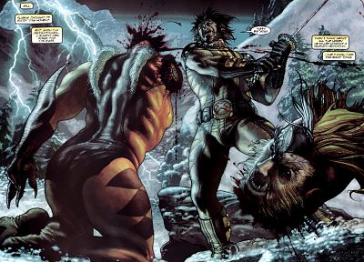 Wolverine, Marvel Comics, Sabretooth - random desktop wallpaper
