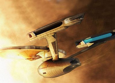 Star Trek, digital art, USS Enterprise - random desktop wallpaper