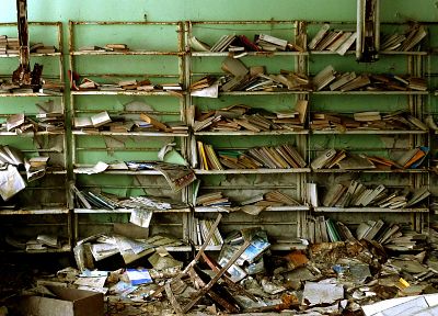 ruins, library, books - duplicate desktop wallpaper