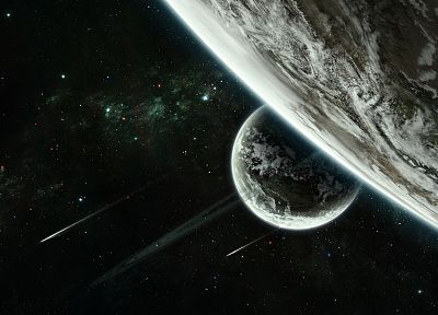 outer space, stars, planets - random desktop wallpaper