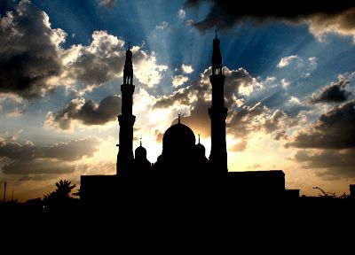clouds, buildings, Islam, skyscapes, mosques - related desktop wallpaper