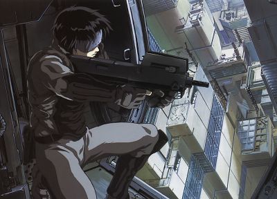guns, Kusanagi Motoko, major, anime, Ghost in the Shell - desktop wallpaper
