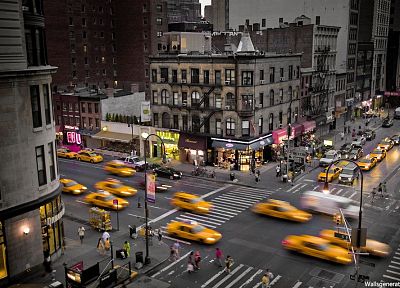 cityscapes, New York City, taxi - random desktop wallpaper