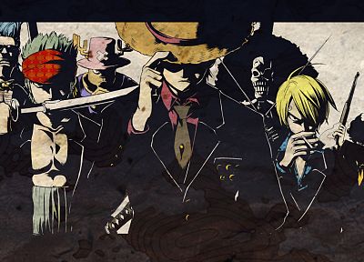 One Piece (anime), Roronoa Zoro, chopper, Franky (One Piece), Brook (One Piece), Monkey D Luffy, Sanji (One Piece) - desktop wallpaper