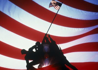 flags, USA, Iwo Jima - desktop wallpaper