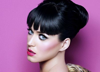 brunettes, women, Katy Perry, blue eyes, singers, faces - desktop wallpaper