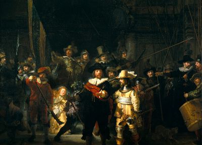 paintings, Night Watch, Rembrandt - random desktop wallpaper