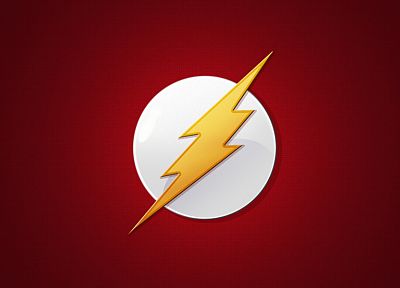 minimalistic, red, DC Comics, The Flash, logos, Flash (superhero) - related desktop wallpaper