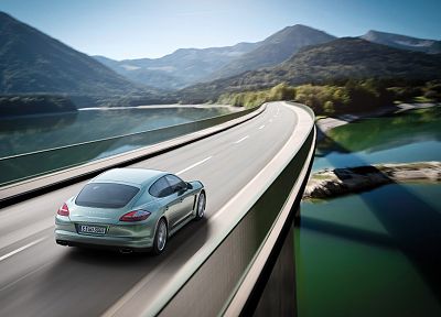 Porsche, cars, roads, Porsche Panamera - desktop wallpaper
