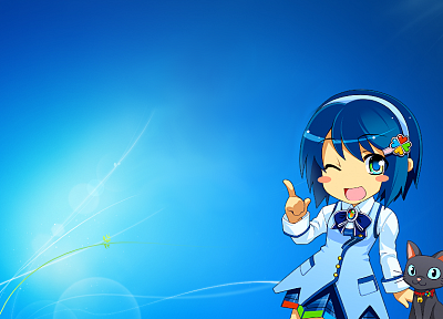 Windows 7, Madobe Nanami, anime, OS-tan - related desktop wallpaper
