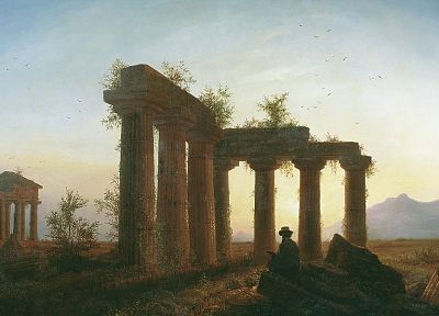 ruins, artwork, temples - desktop wallpaper
