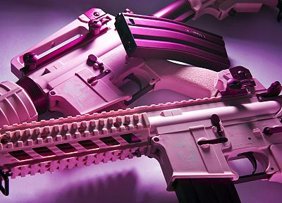 women, rifles, guns, pink, airsoft - random desktop wallpaper