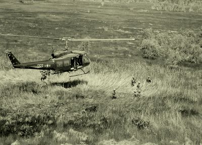 soldiers, helicopters, Viet Nam, vehicles, historic, UH-1 Iroquois - random desktop wallpaper