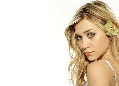 women, actress, celebrity, Olsen Twins, Ashley Olsen, flower in hair - desktop wallpaper