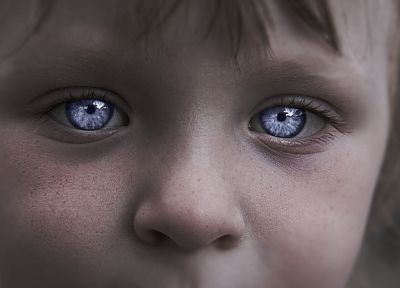 eyes, blue eyes, children - desktop wallpaper