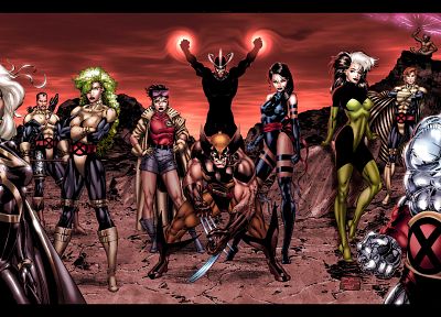 X-Men, Wolverine, Psylocke, colossus, Marvel Comics, polaris, Banshee, Jubilee, forge, Storm (comics character) - random desktop wallpaper