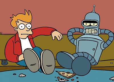 Futurama, Bender, artwork, Philip J. Fry - random desktop wallpaper
