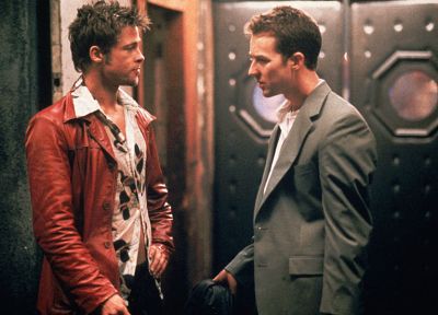 Fight Club, Brad Pitt, Edward Norton, screenshots - related desktop wallpaper