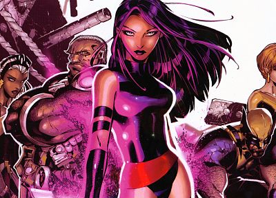 X-Men, Wolverine, Psylocke, Marvel Comics, Storm (comics character) - random desktop wallpaper