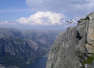 mountains, BASE Jumping - random desktop wallpaper
