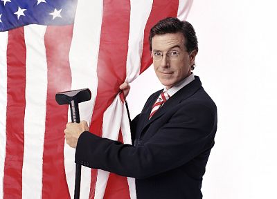 Stephen Colbert, American Flag - random desktop wallpaper