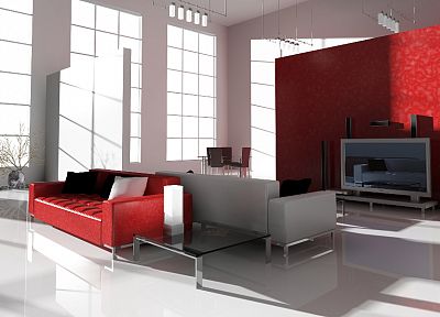 red, room, interior, furniture, Bulgaria - desktop wallpaper