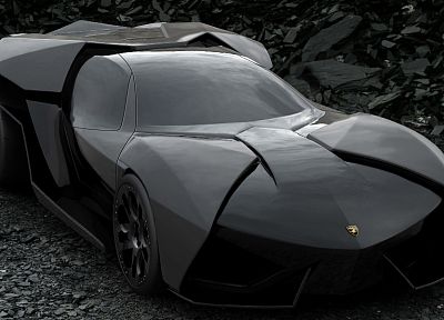 black, cars, Lamborghini, vehicles, black cars - desktop wallpaper