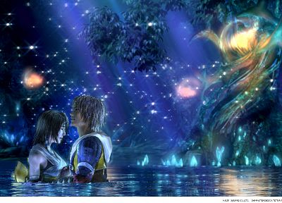 Final Fantasy, video games, Yuna, Tidus, Final Fantasy X - random desktop wallpaper