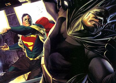 Batman, Superman, superheroes - desktop wallpaper