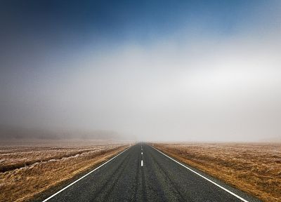 landscapes, mist, roads - random desktop wallpaper