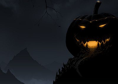 Halloween, holidays, Jack O Lantern, pumpkins - desktop wallpaper