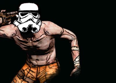 stormtroopers, Borderlands, black background - desktop wallpaper