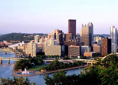 cityscapes, bridges, buildings, Pittsburgh - duplicate desktop wallpaper