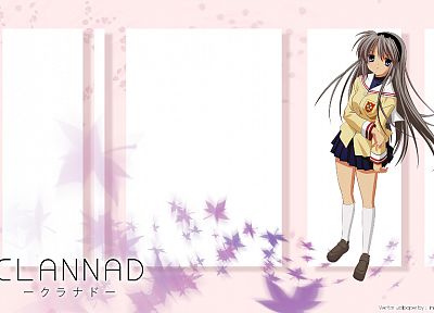 school uniforms, Clannad, Sakagami Tomoyo, knee socks - random desktop wallpaper