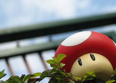 Mario, mushrooms - desktop wallpaper
