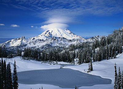 mountains, nature, snow, snow landscapes - random desktop wallpaper