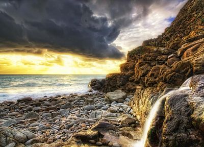 clouds, landscapes, nature, shore, skyscapes, beaches - related desktop wallpaper