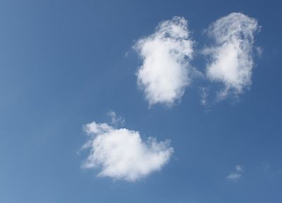 blue, clouds, white, funny, smiley - related desktop wallpaper