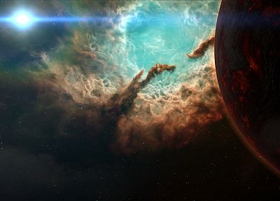 outer space, planets, spacescape - desktop wallpaper