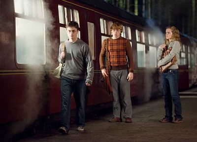 Emma Watson, Harry Potter, Daniel Radcliffe, Rupert Grint, Hermione Granger, Ron Weasley, Hogwarts Express - related desktop wallpaper