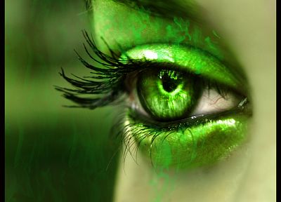green, eyes, green eyes - random desktop wallpaper