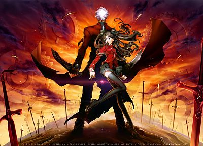 Tohsaka Rin, Unlimited Blade Works, Type-Moon, Archer (Fate/Stay Night), Fate series - desktop wallpaper