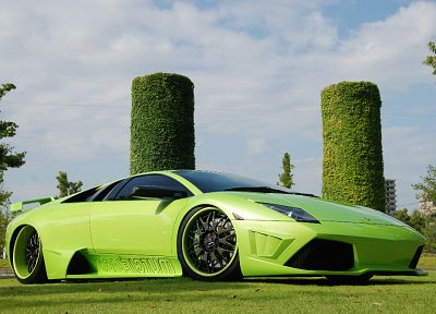 green, cars, Lamborghini, green cars - random desktop wallpaper