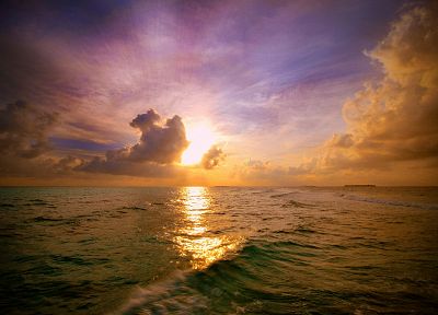sunset, sea - duplicate desktop wallpaper