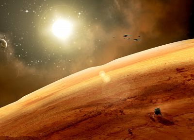 Mars, science fiction - duplicate desktop wallpaper