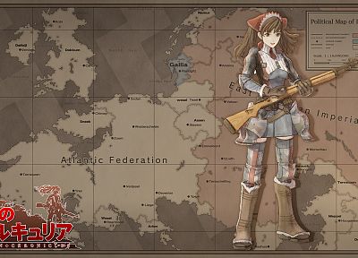 maps, anime girls, Melchiott Alicia, Valkyria Chronicles - related desktop wallpaper