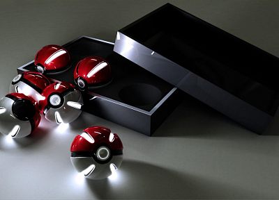 Nintendo, Pokemon, Poke Balls, CGI - desktop wallpaper